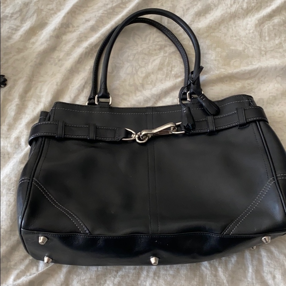 Authentic coach satchel / purse leather